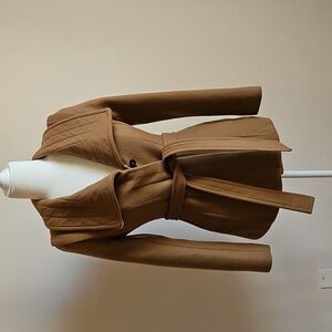 Babaton Aritzia Short Conner Pea Coat wool Cashmere Camel XS Preppy Classic